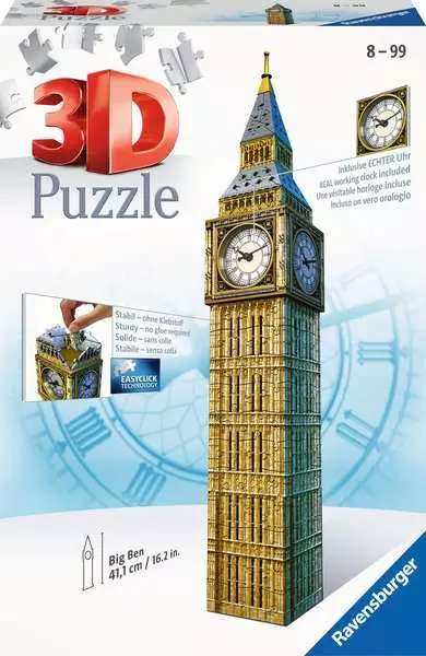 3D pusle Big Ben koos kellaga