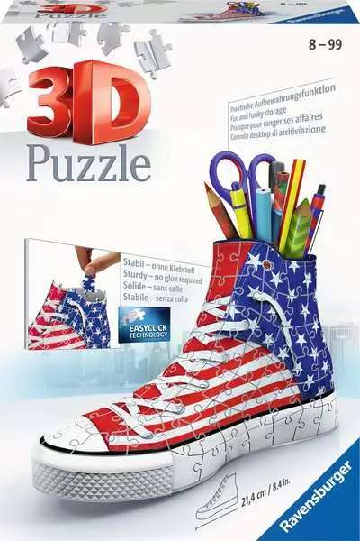 3D Puzzle Pencil Holder in American Style