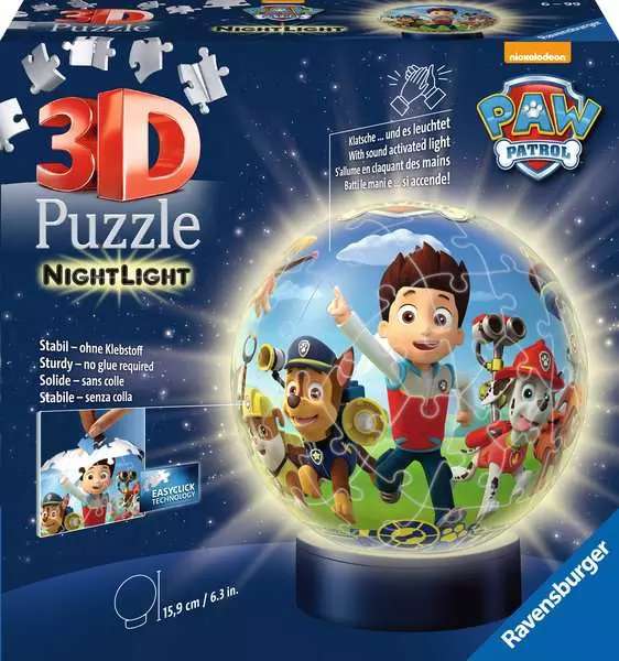 3D pusle - Paw Patrol, öölamp