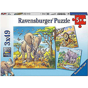 Puzzle 3x49 Wild Animals