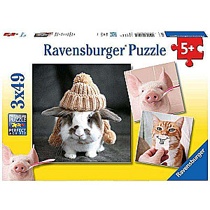 Puzzle 3x49 Cheerful Animals