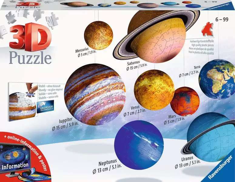 3D puzzle 540 Solar system