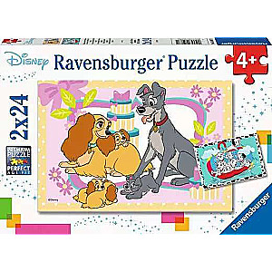 Puzzle 2x24 Disney Favorite Puppies