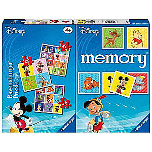3-in-1 Disney Puzzle + Memory Cards