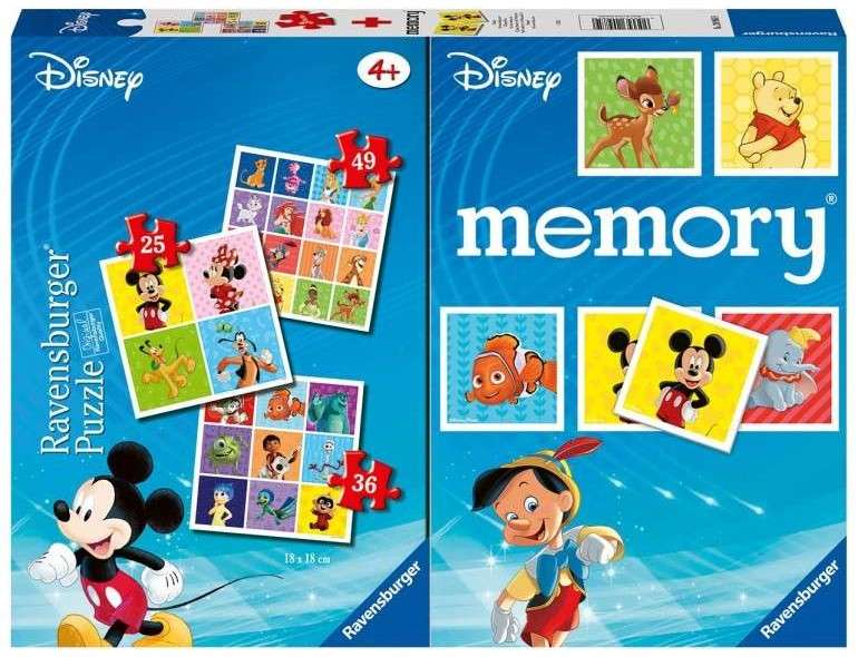 3-in-1 Disney Puzzle + Memory Cards