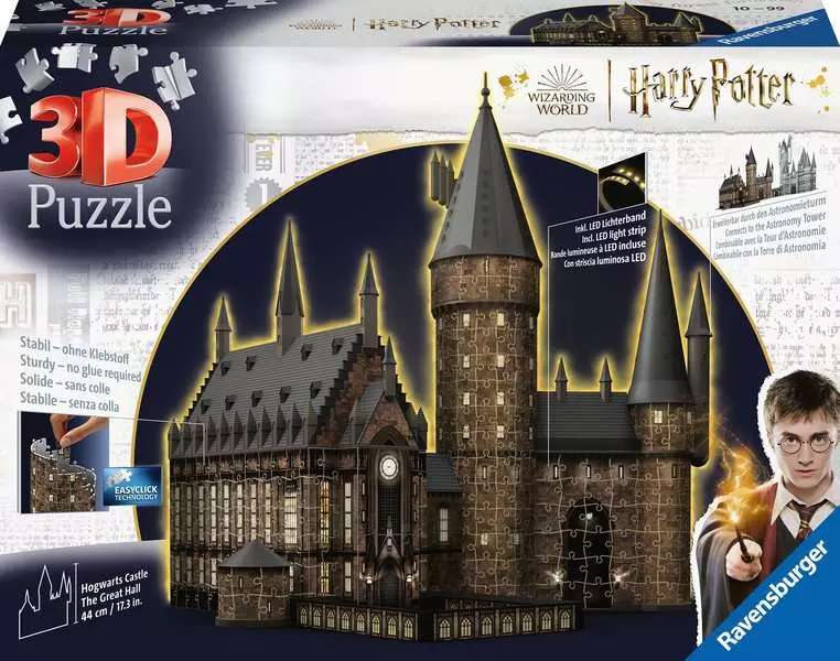 3D Puzzle Harry Potter Hogwarts Castle Night