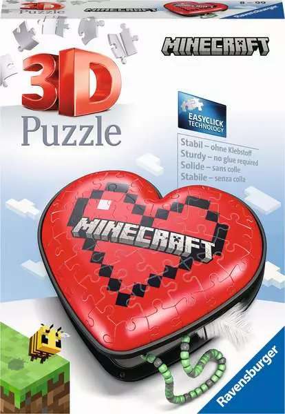 3D Puzzle Heart Minecraft