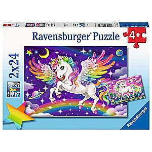 Puzzle 2x24 Unicorn and Pegasus
