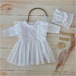 Set, 2 pcs. bodysuit, headband size 68