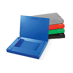 A4 Folder with Rubber Band 30mm Plastic Blue