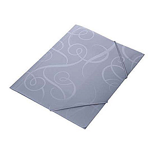 A4 Folder with Rubber Band BAROCCO Silver