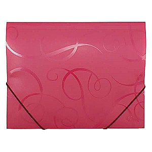 A4 folder with elastic BAROCCO red