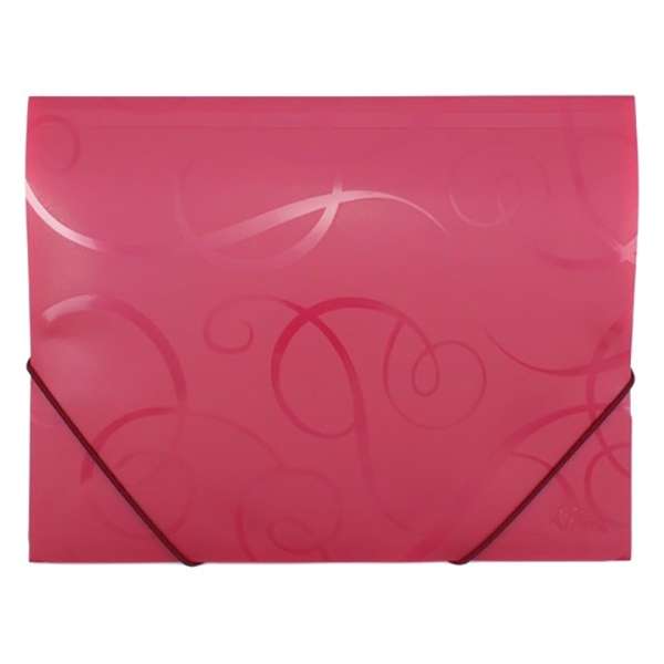 A4 folder with elastic BAROCCO red