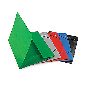 A4 Folder with Rubber Band 17mm Plastic Green