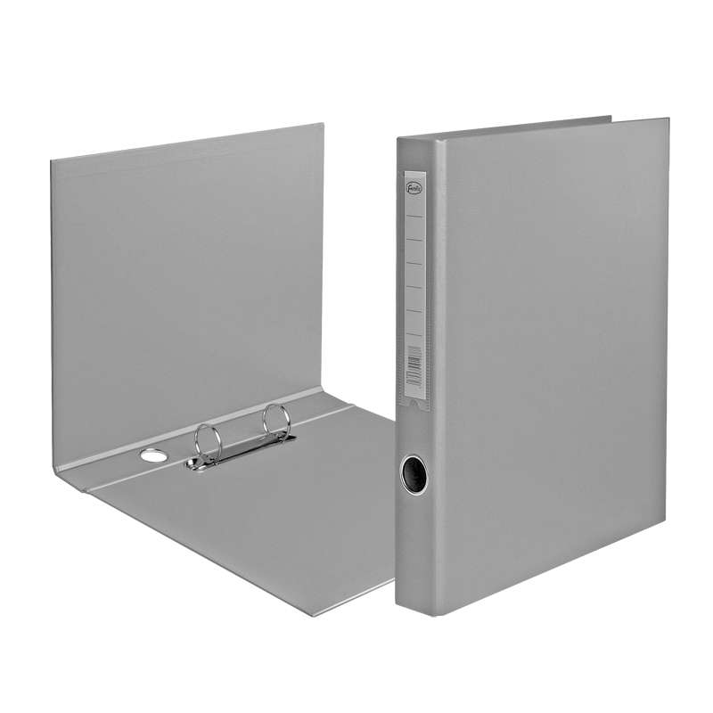 A4 folder with 2 rings 25mm gray