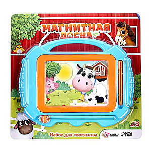 Magnetic Drawing Board with Stencil - Farm