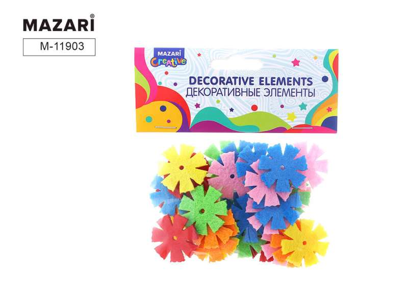 Fabric Decorative Elements CARNATION, 30 pcs.