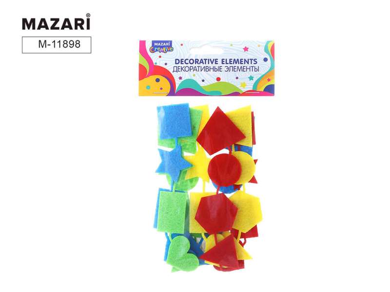 Fabric Decorative Elements FIGURES, 30 pcs.