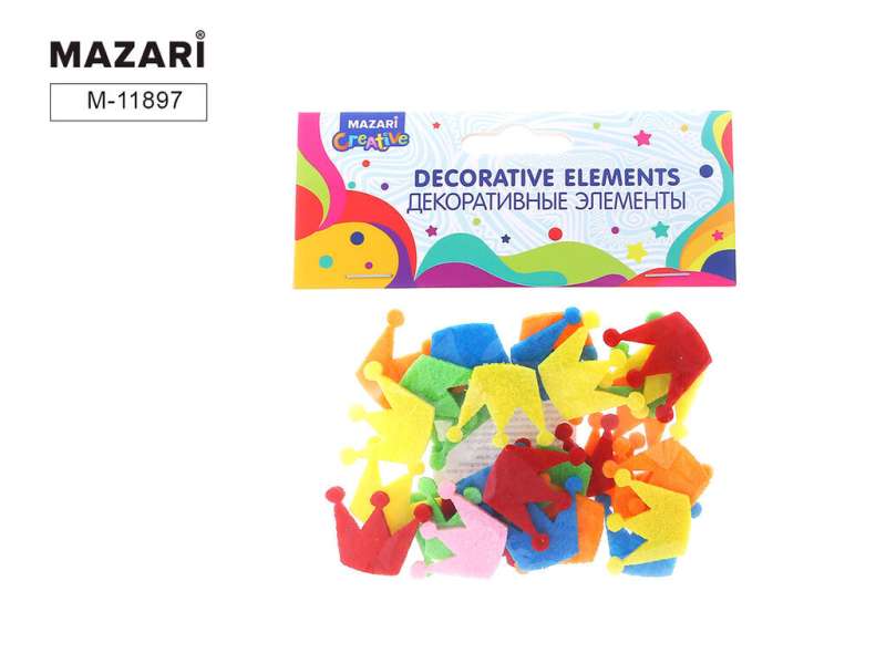 Fabric Decorative Elements CROWN, 30 pcs.