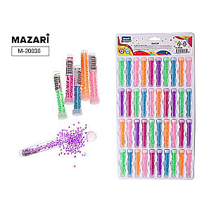 Round seed beads 3 mm, 7 g, 6 colors, plastic tube