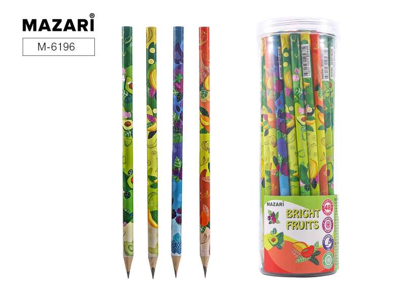 Bright Fruits Wooden Graphite Pencil, HB