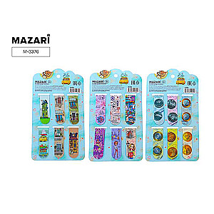 Magnetic bookmark set, 6 pcs, 5.8x2 cm, assorted 3 designs