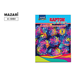 Set aus farbigem, gestrichenem, fluoreszierendem Karton, 8 l., 8 Farben, in einer Mappe