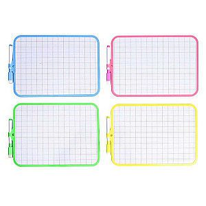 Double-sided cardboard drawing board with marker