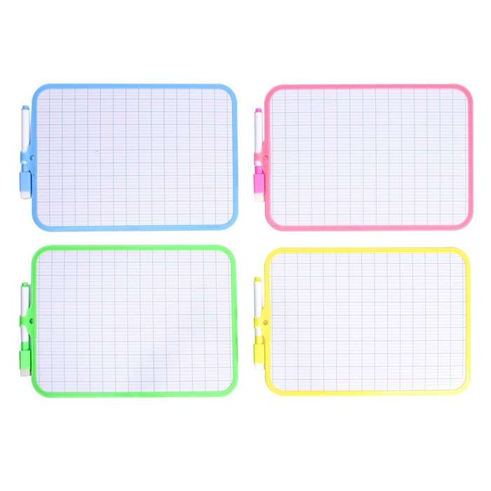 Double-sided cardboard drawing board with marker
