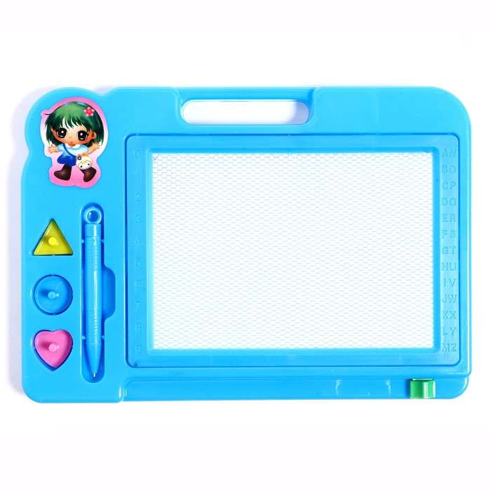Magnetic board with colored crumbs, 3 stamps included, colors MIX