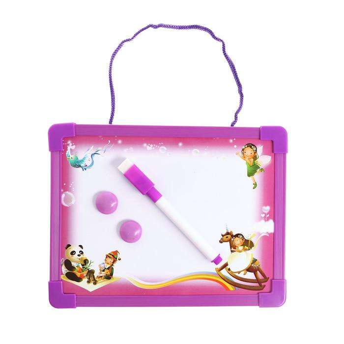 Magnetic Metal Board, 2 Magnets and Marker, Colors MIX