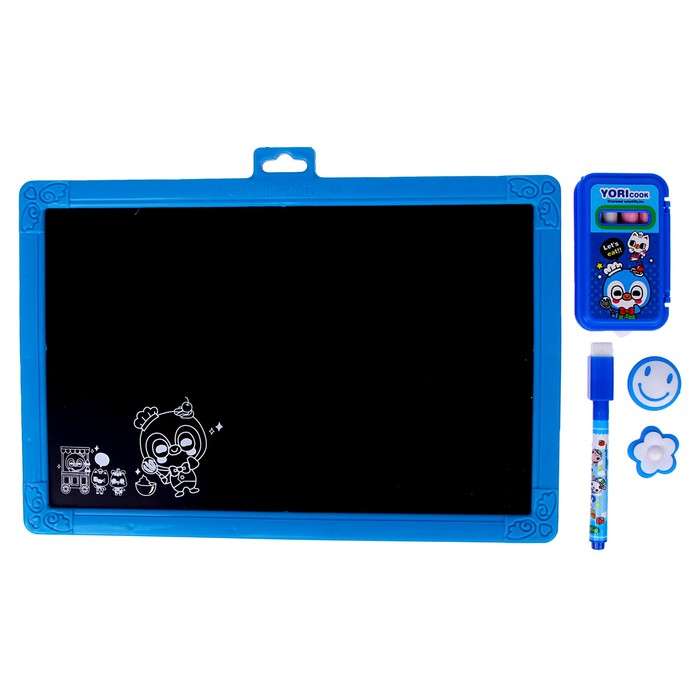 Double-sided magnetic board with accessories