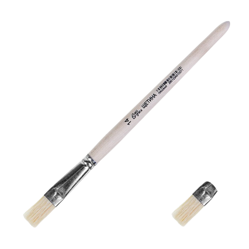 Flat Bristle Brush No. 14 d-14 mm; L-22 mm wooden handle