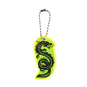 Reflective element double-sided silhouette of a dragon 5.8*3.1cm chain