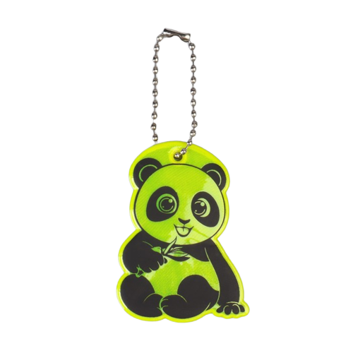 Reflective element double-sided panda 4.2*5.8cm chain