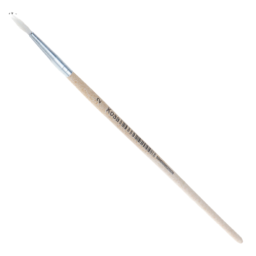 Round Goat Hair Brush No. 2 Wooden Handle
