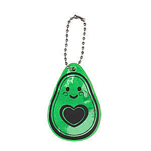 Reflective element double-sided avocado 4.1*6cm chain green