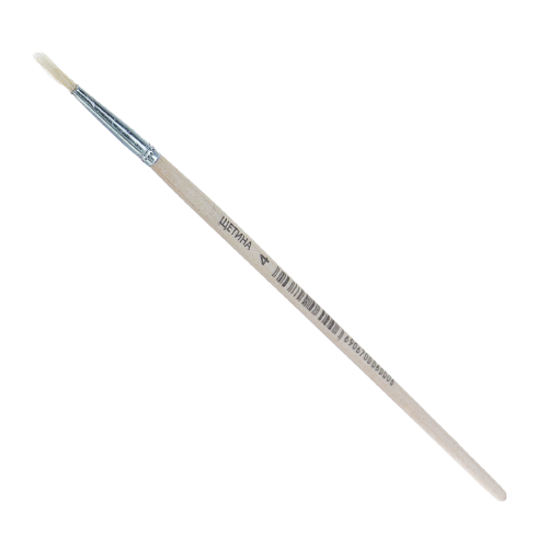 Round bristle brush No. 4 wooden handle