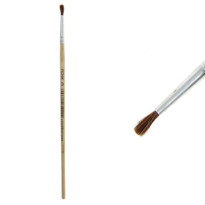 Round Pony Brush No. 3 Wooden Handle