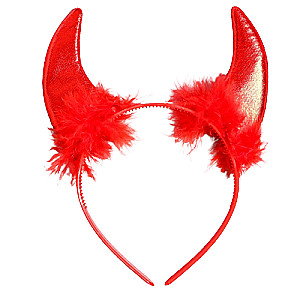 Carnival Headband - Horns with Feathers