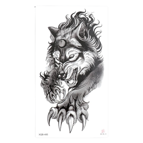 Black Body Tattoo - Werewolf 11.5x21 cm