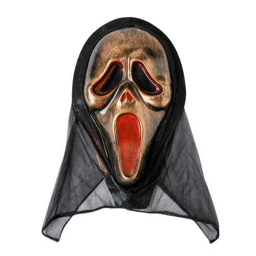 Carnival Mask - Scream, gold color