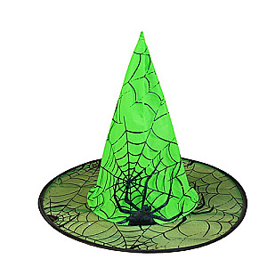 Carnival Hat - Spider Web, Color Green