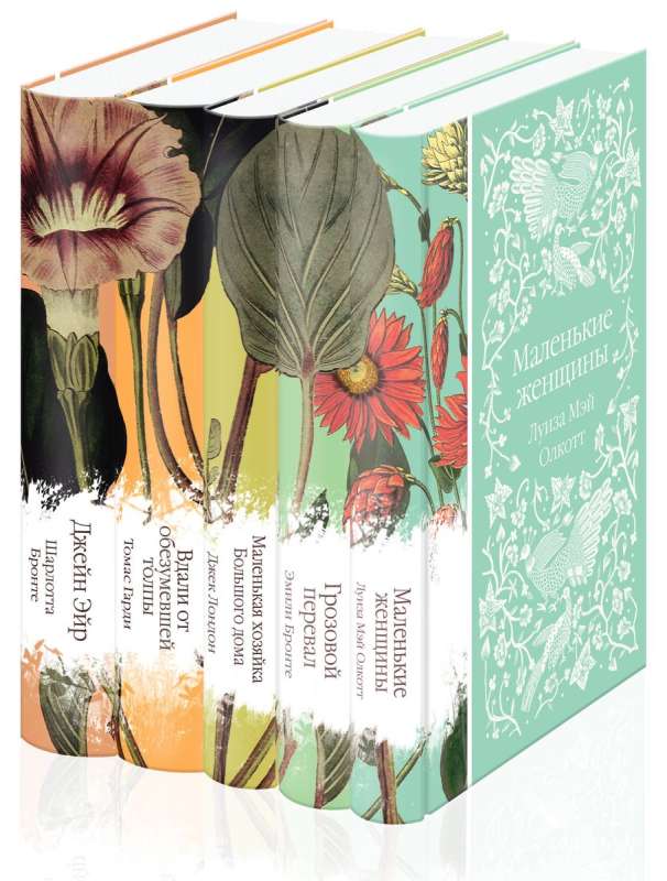 Collection of Elegant Classics Set of 5 Novels: Jane Eyre, Far from the Madding Crowd, The Little House at Big Hill, Wuthering Heights, ...