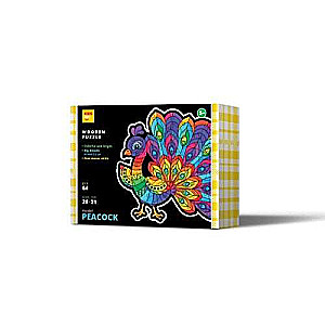 Wooden Puzzle - Peacock 64 pcs