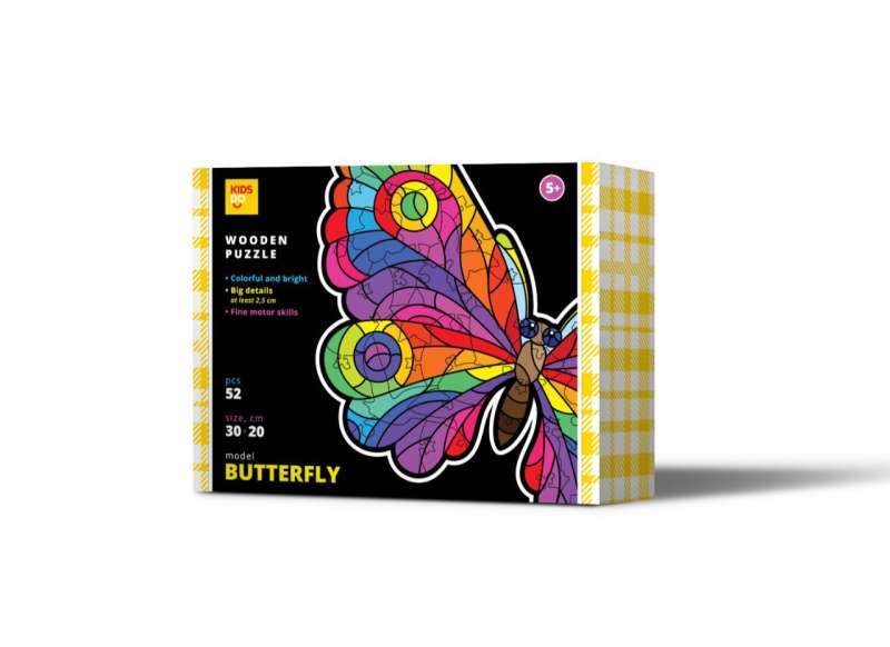 Wooden Puzzle - Butterfly 52 pcs.