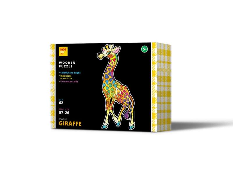 Wooden Puzzle - Giraffe 62 pcs.