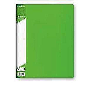 A4 folder with 30 pockets plastic PENMATE, green