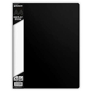 A4 folder with 30 pockets plastic PENMATE, black