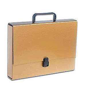 A4 Laminated Cardboard Portfolio Folder Golden